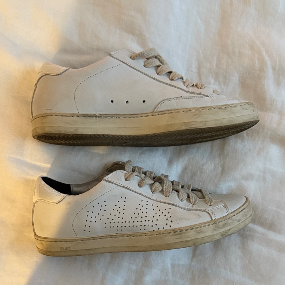 P448 white Leather Sneakers 7.5